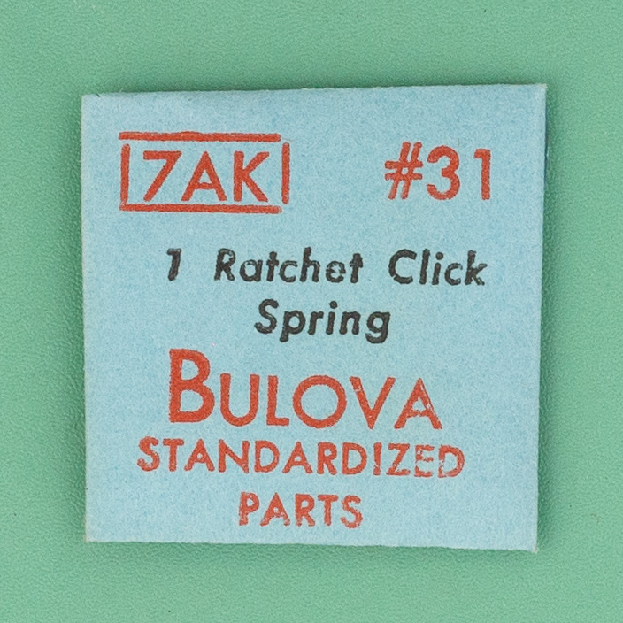 Genuine Bulova Part 31 Ratchet Click Spring 10AK 10BH 7AK NOS 00111