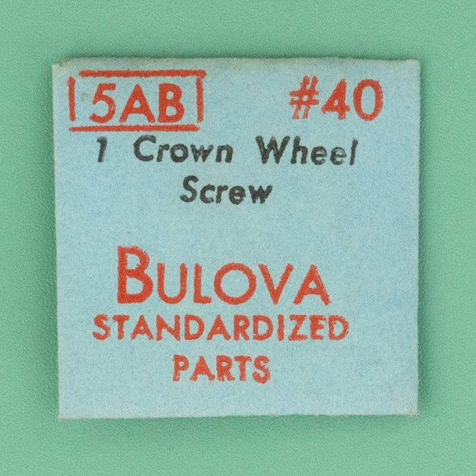 Genuine Bulova Part 40 Crown Wheel Screw 5AB 5AC 5AF NOS 0116