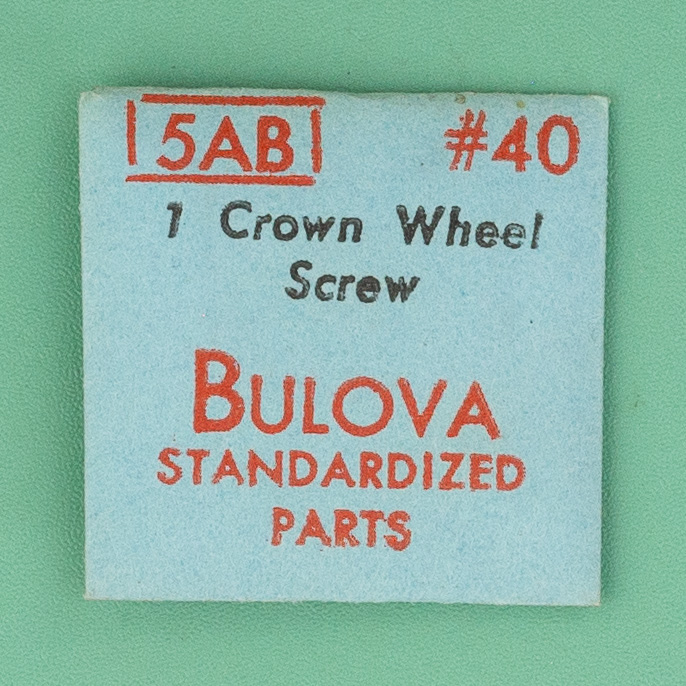 Genuine Bulova Part 40 Crown Wheel Screw 5AB 5AC 5AF NOS 0117