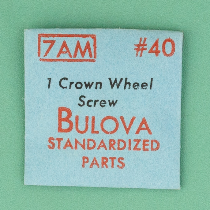 Gen Bulova Part 40 Crown Wheel Screw 7AD 7ADC 7AM 7AMC 7BS 7BSC 7BU NOS 0118