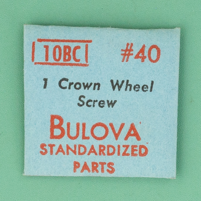 Gen Bulova Part 40 Crown Wheel Screw 10BC 10BCC 10BS 10BT 10BTC 10BU NOS 0122