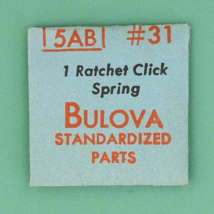 Genuine Bulova Part 31 Ratchet Click Spring 5AB 5AC 5AF NOS 0125