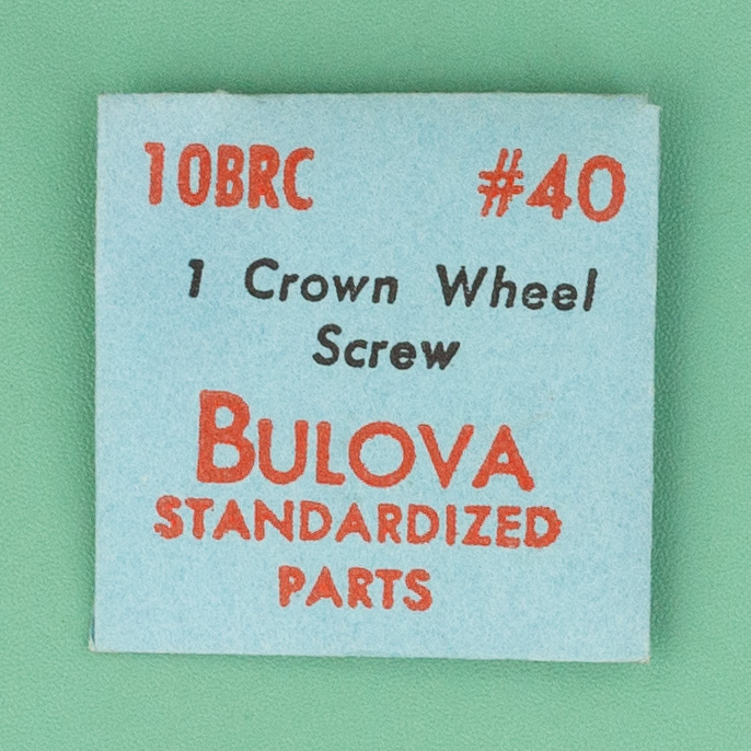 Gen Bulova Part 40 Crown Wheel Screw 8BBA 9AR 9AS 9ASC 10BRC 10CMC NOS 0126
