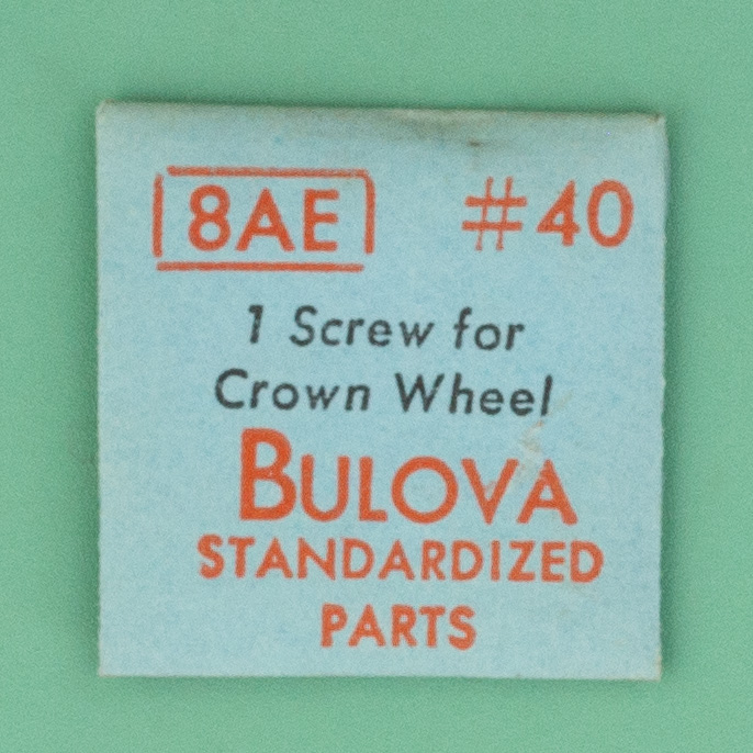 Genuine Bulova Part 40 Screw for Crown Wheel 8AC 8AE NOS 0131
