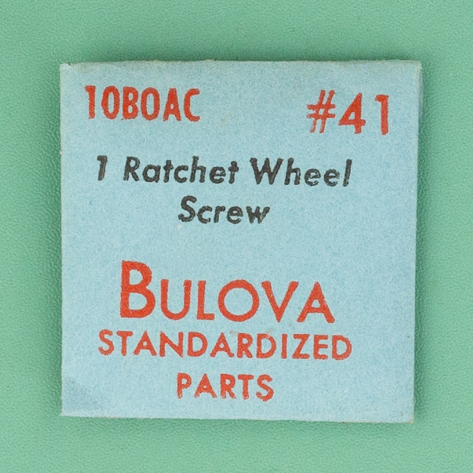Gen Bulova Part 41 Ratchet Wheel Screw 10BOAC 10BP 10BPAC 10BPAD NOS 0134