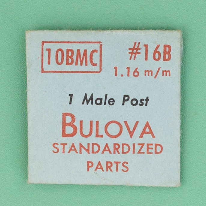 Genuine Bulova Part 16B Male Post 1.16mm 10BUC 11AB NOS 0153
