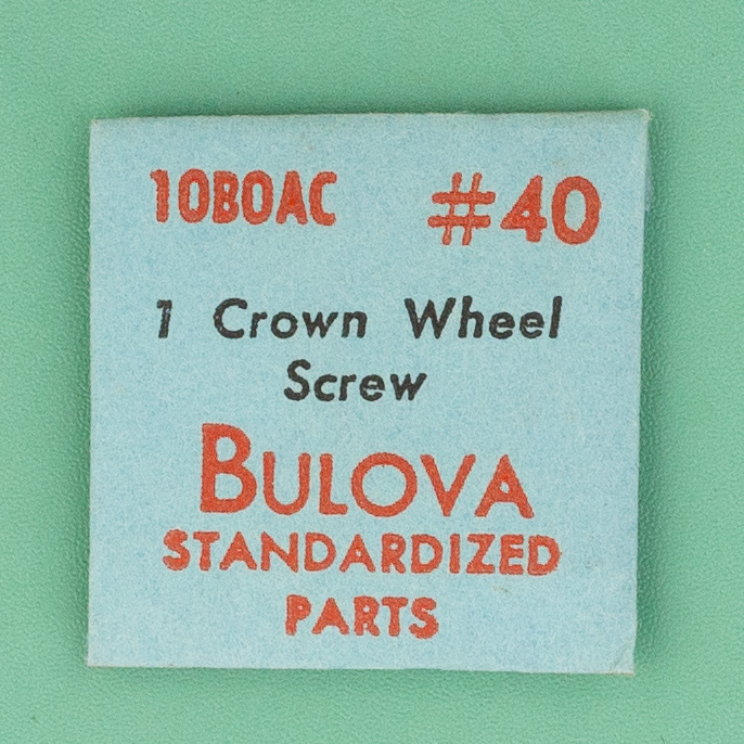 Gen Bulova Part 40 Crown Wheel Screw 10BOAC 10BP 10BPAC 10BPAD NOS 0158
