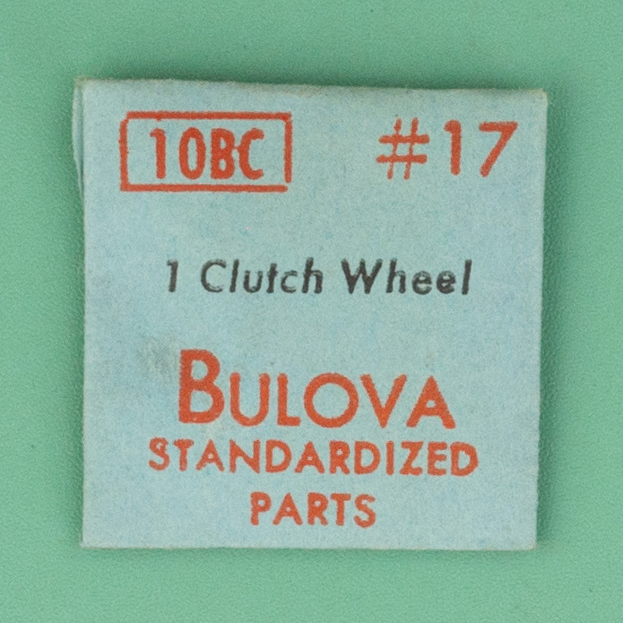 Gen Bulova Part 17 Clutch Wheel 10BC 10BT 10BTC 10BU 10BUC 10UT 10ZOC NOS 0168