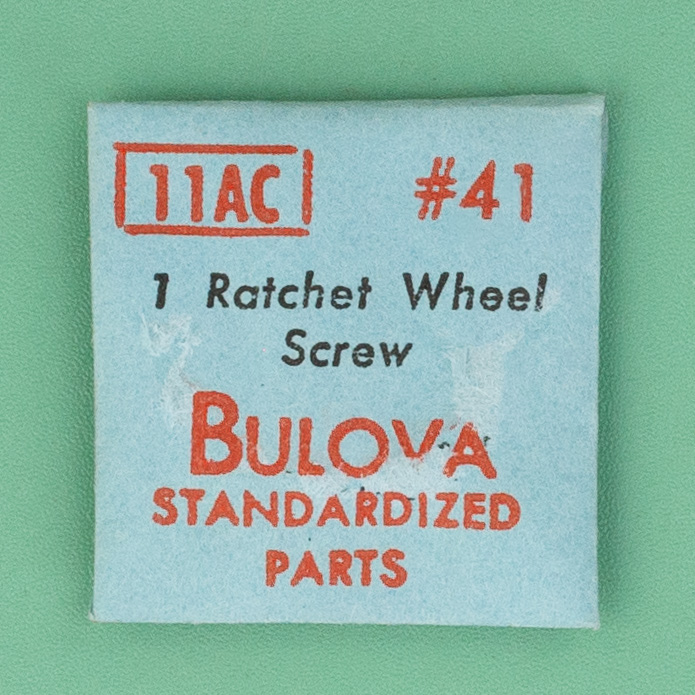 Gen Bulova Part 41 Ratchet Wheel Screw 10CBAC 10CBCD 11AC 11ACAC 11ACC NOS 0178