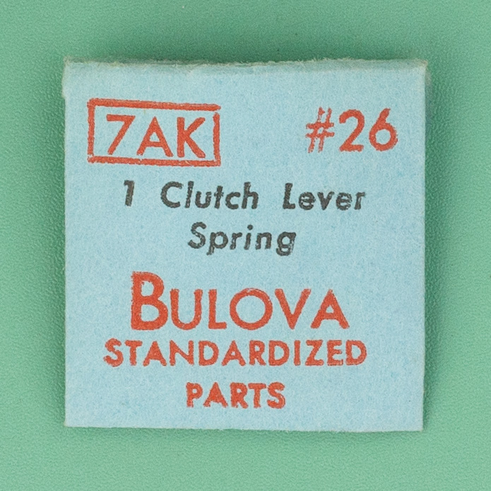 Genuine Bulova Part 26 Clutch Lever Spring 7AK 10AK NOS 0193